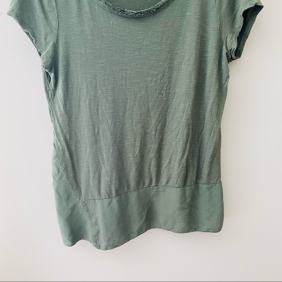 Postmark by Anthro. Short Sleeve Top Green Sz Medium - Picture 3 of 9